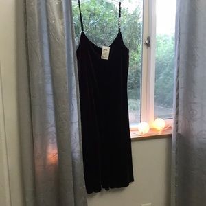 Velvet slip dress